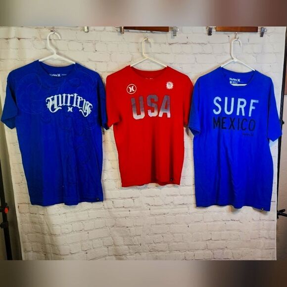 Men's Hurley shirt bundle, size Medium-Large - Picture 1 of 5